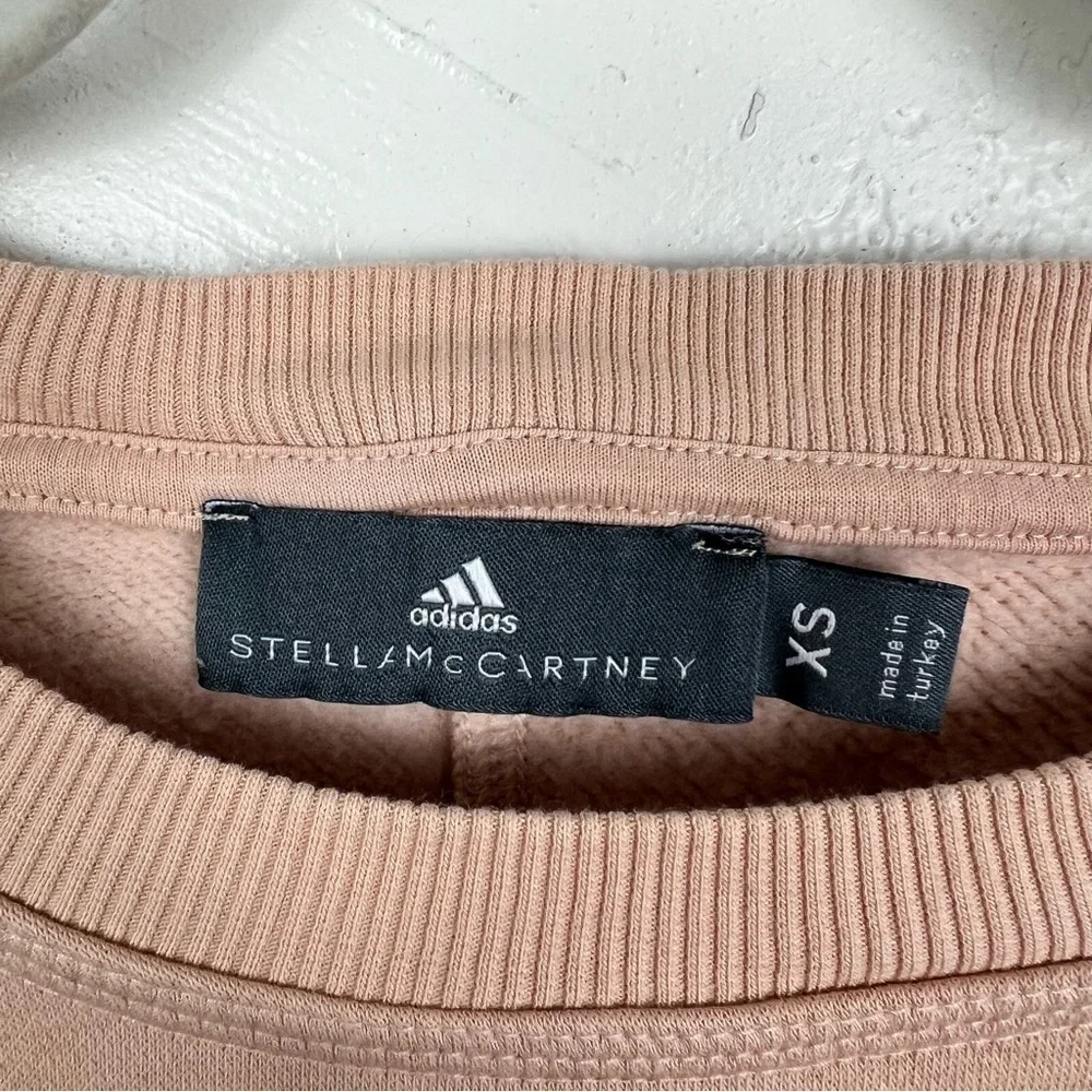 Stella McCartney Adidas Light Pink Cropped Crewneck Sweater Size XS - Picture 2 of 6